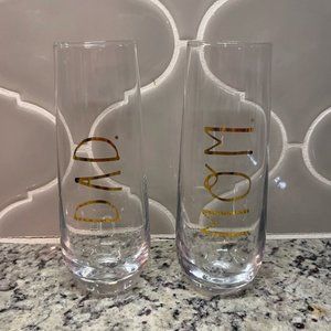 Mom & Dad Champagne Glasses from Rae Dunn.